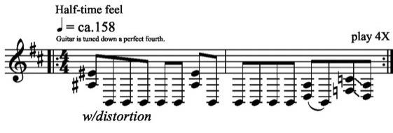 12 kämmensyrjävaimennetut sävelet ja vapaasti soivat sävelet ovat toisiinsa verrattuna sointiväriltään hyvin erilaisia. Kämmensyrjävaimennus saa aikaan muutoksia musiikin rytmiikassa.