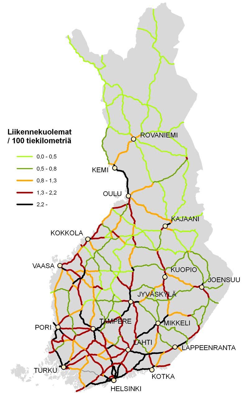 Automaattisen nopeusvalvonnan vaikutusarvio Liite 2 LIITTEET LIITE