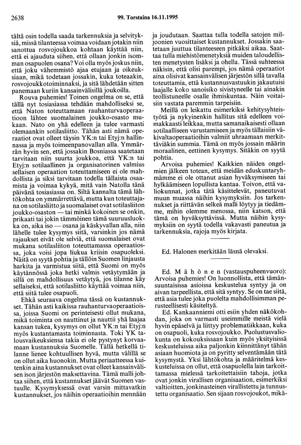 2638 99. Torstaina 16.11.