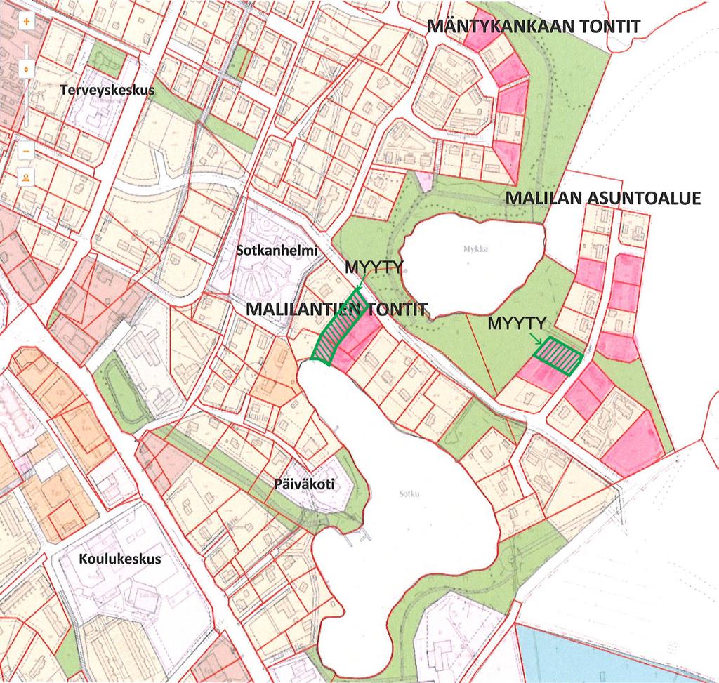 MALILA MALILA / MÄNTYKANGAS Mäntykangas on maisemallisesti kaunista asuntoaluetta Mykkälammen ja suojellun Heinäjärven lähellä. Keskustaan matkaa alle kilometri.