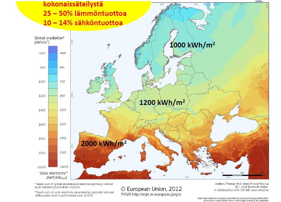 5 3 Aurinkolämpöjärjestelmä 3.1 Aurinkoenergia Aurinkoenergia termillä tarkoitetaan auringosta saatavan säteilyenergian hyödyntämistä joko lämmitysenergiaksi tai sähköenergiaksi.