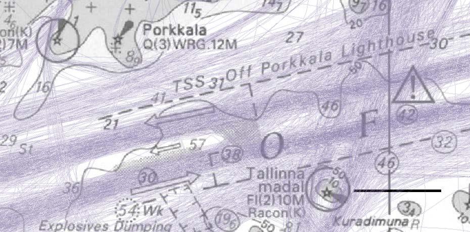 19 / 1 5.2 Reittijakojärjestelmä Porkkalan majakan edustalla Putkenlaskualus Solitaire kulki Porkkalan majakan edustalla olevan reittijakojärjestelmän läpi 28.11. 19.12.2010.