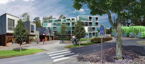 0,5 0,7 Korttelitehokkuus Keskitehokas 50 100 asuntoa / ha Kuva: Esimerkki asemanseudun korttelirakenteesta.