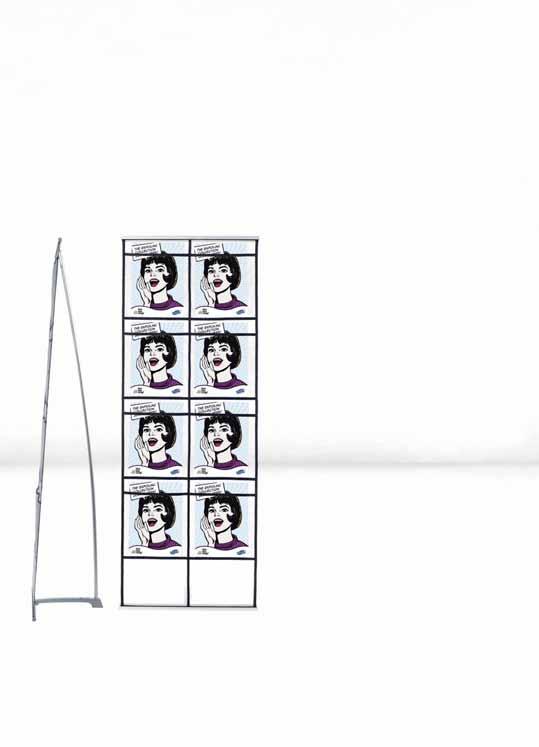 Muotoilu perustuu samaan periaatteeseen kuin 4 Screen: tuote on vakaa ja käyttäjäystävällinen. Graphic Profile -pakkaus sisältää kuusi 2000 mm:n profiilia.