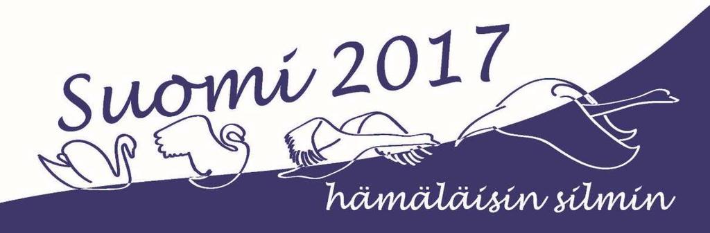 Hämäläisin silmin Hämeen Heimoliitto Hämeen Heimoliitto ry järjestää Suomen 100 -vuotisjuhlankunniaksi eri taidemuodoista kiinnostuneille avoimen kilpailun Suomi vuonna 2017 hämäläisin silmin.