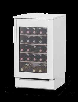 45 VL VIINIKAAPPI 70 pullon viinikaapissa on kaksi säädettävää lämpötilaaluetta: +9-14 asteinen alue valkoviineille sekä +14-18 asteinen alue punaviineille.