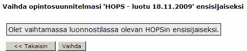 3. Aseta ensisijaiseksi toiminnon kautta hops muutetaan luonnoksesta ensisijaiseksi vaihda painikkeen kautta.