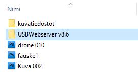 2 WEBPALVELIMEN ASENNUS Usbwebserver V8:n asennus muistitikulle on vaivatonta. Menet osoitteeseen http://www.usbwebserver.net/en/download.php ja aloitat ohjelman latauksen.