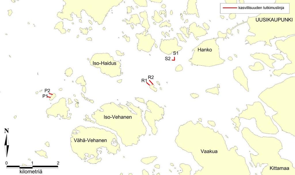 4.3. Kutualueiden ja poikastuotannon seuranta 4.3.1 Silakan kutualueiden kasvillisuuden seuranta Silakan kutualueiden kasvillisuutta seurataan elo-syyskuussa kuudelta kasvillisuuslinjalta viiden vuoden välein (Kuva 6).