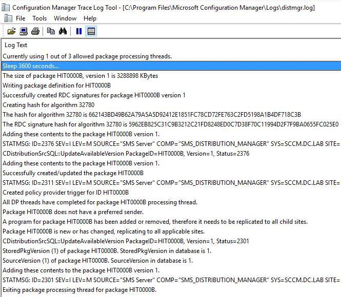 46 Kuva 24. Windows 10 image-paketin luomisloki. Paketin nimi kuvassa HIT0000B. 5.4.2.5 MP_Hinv.log MP_Hinv lokitiedosto sijaitsee c:\program Files\SMS_CMM\Logs\ kansiossa Sitepalvelimella.