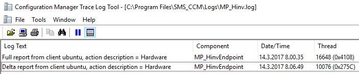 47 kosketuspinta Linuxin ja SCCM:m välillä SCCM:n näkökulmasta. Linuxista on nähtävissä SCCM:n konsolin puolelta laitteistokokoonpano sekä asennetut ohjelmat. (Microsoft 2017c; Microsoft 2015a.