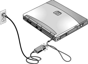 Kannettavan HP-tietokoneen käytön aloittaminen Tietokoneen asentaminen Vaihe 2: Verkkolaitteen liittäminen VAROITUS Käytä vain tietokoneen mukana toimitettua HP-verkkolaitetta tai muuta HP:n