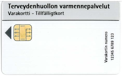 Väestörekisterikeskus Varmennepalvelut PALVELUKUVAUS 5 (14) Liite 3 1.1.2016 1.1.1.4 Sosiaali- ja terveydenhuollon varakortin visuaalinen ulkoasu Kuva 4.