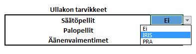 9 2.6.2 Ullakon kanaviston tarvikkeet Kuten pohjakerroksen myös ullakon kanaviston tarvikkeet laskentaohjelma laskee perustuen kanaviston laajuuteen.