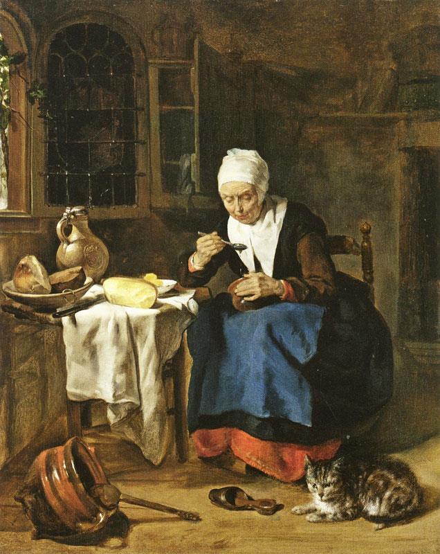 Sosiaaliset suhteet ja syöminen An old woman eating porridge Garbiel Metsu (1654-57) Sosiaalisten kontaktien määrä yhteydessä ruokavalion laatuun (Sahyoun & Zhang 2005).