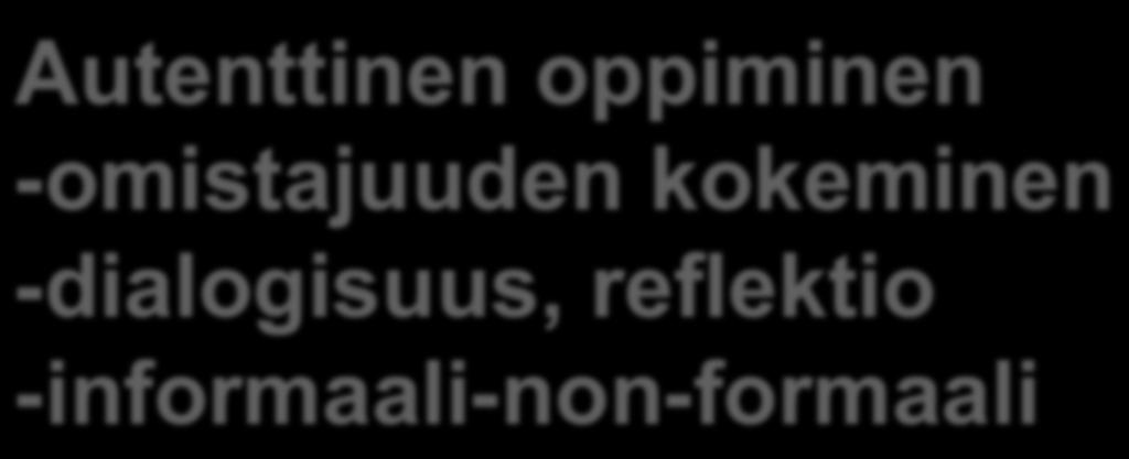 -dialogisuus, reflektio -informaali-non-formaali