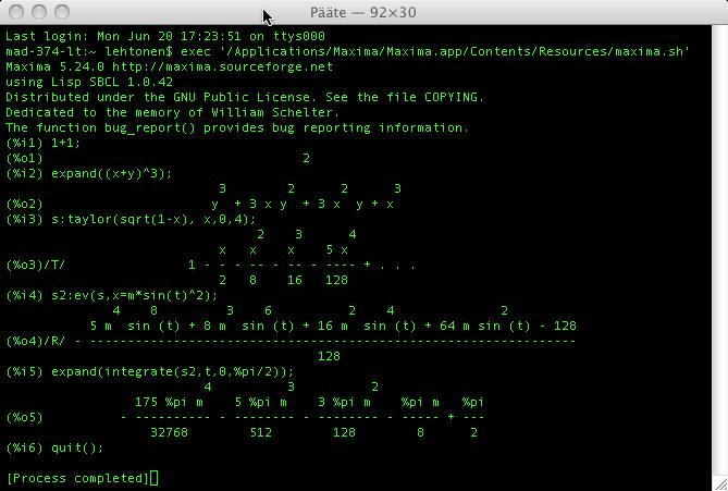 wxmaxima-pikaopas Ari Lehtonen. Yleistä Maxima on laaja symboliseen laskentaan suunniteltu ohjelma.