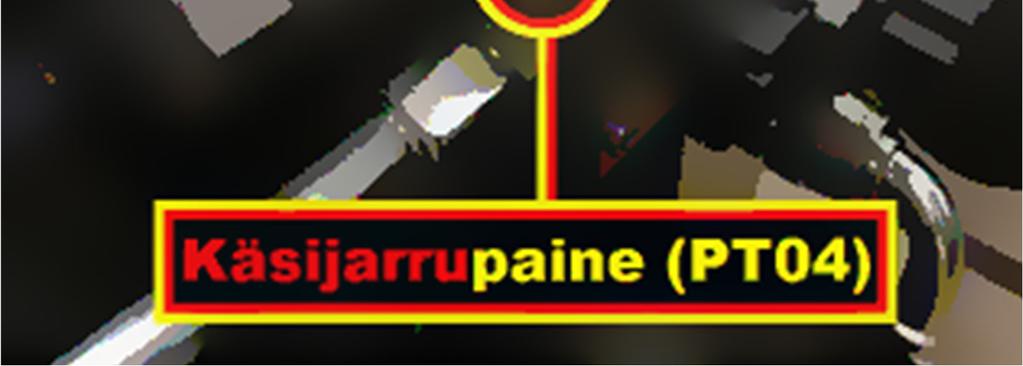 käsijarrupaineen (PUN/KELT) liitin.