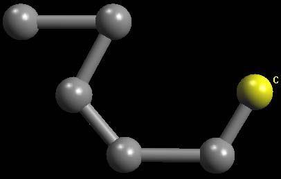 9. Lisää molekyyliin happi (O) valitsemalla se atomivalikosta ja lisäämällä hiirellä kuvan osoittamalla tavalla ketjun
