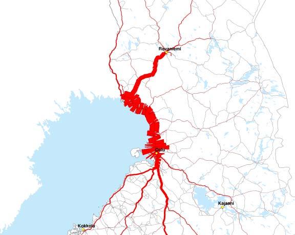 Liite 3 / 19 (56) Vt 4/Vt 29 Oulu Kemi Tornio Yhteysvälin strategiakortti 4/2017 TIEN ROOLI Valtatie 4 on Pohjois-Suomen merkittävin tieliikenneyhteys ja osa TEN-T -ydinverkkoa.