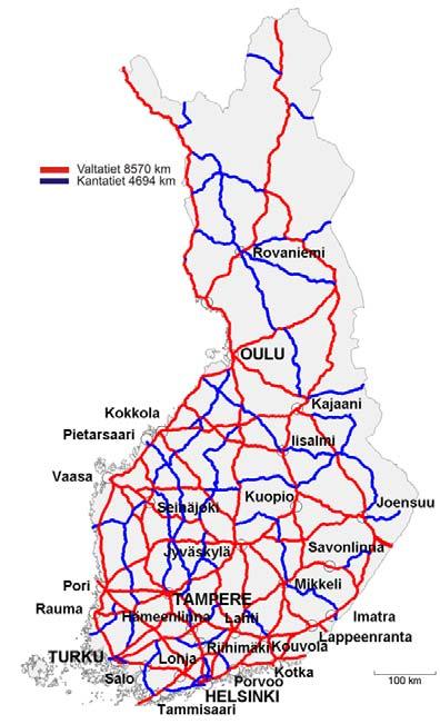 14 3.2 Pääteiden merkityserot ja luokittelut Pääteitä ovat maantiet, jotka liikenne- ja viestintäministeriö on maantielain mukaan määrännyt valta- tai kantateiksi.