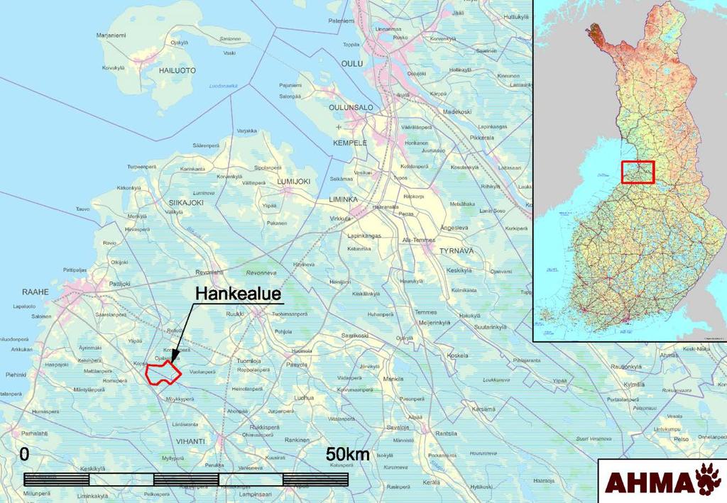 1. JOHDANTO Tuulikolmio Oy suunnittelee tuulivoimapuistoa Raahen ja Siikajoen kuntien alueelle sijoittuvalle Kopsan Mastokankaan hankealueelle, noin 18 kilometriä Raahen kaupungista kaakkoon.