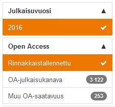 linkki julkaisun OA-versioon puuttuu Yhteisjulkaisujen tietojen yhdistäminen saattaa sotkea myös datan laatuun satsanneiden