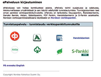 Tunnistaudu pankkitunnuksillasi ja jatka epalveluun. Tehtyäsi maksuttoman sopimuksen käytettävissäsi on kätevä asiointikanava korttiluottosi hoitamiseen.