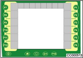 Pos: 61.43.1.11 /BA/Info-Center/CCI-ISOBUS-Terminal/CCI-EasyCut/EasyCut B 1000/Anzeigenbereiche Display Automatikbetireb/Anzeigen im Hauptfenster (II) Bild Auto @ 93\mod_1327421042254_71.