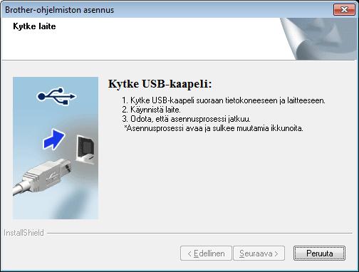 Tärkeää ÄLÄ kytke vielä USB-kpeli. Jos tietokoneess on käynnissä ohjelmi, sulje ne. Näytöt sttvt oll erilisi eri käyttöjärjestelmissä. DVD-ROM sisältää Nunce PperPort 12SE -ohjelmiston.