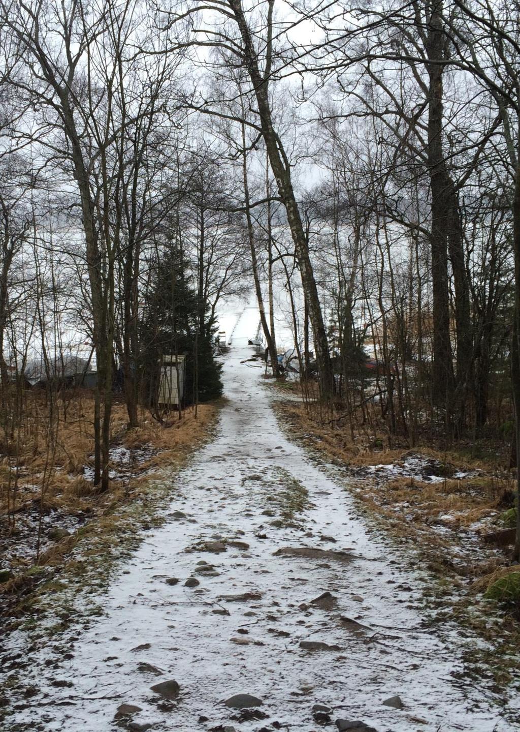 Samaa polkua alamäkeen kulkiessa