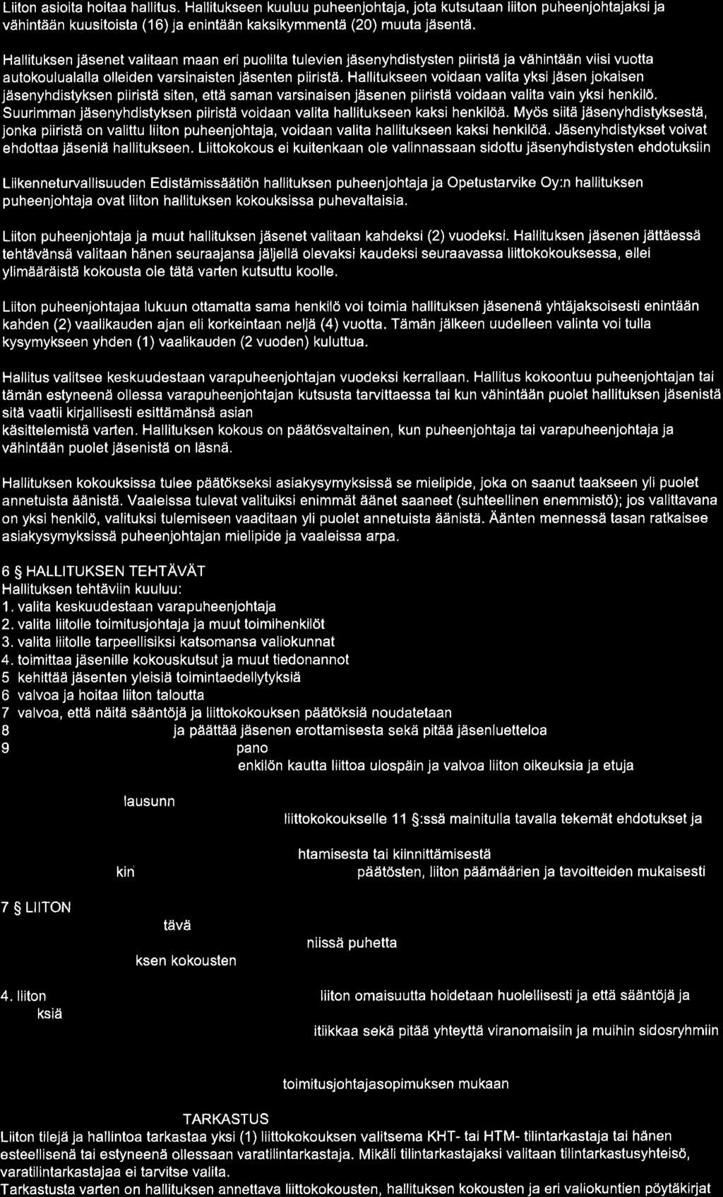 Hallitukseen vidaan valita yksi jåsen jkaisen jäsenyhdistyksen piiriståi siten, ettå saman varsinaisen jäsenen piiristä vidaan valita vain yksi henkilö.