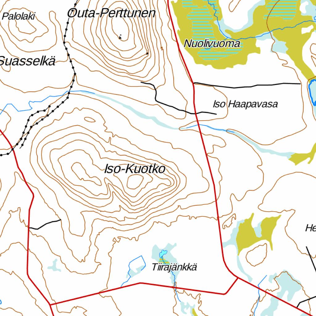 Kartta malminetsintälupahakemusalueesta