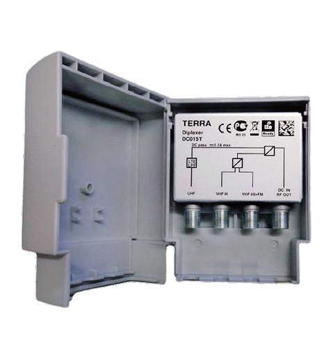 LTE700-Ready 7541267 TF001 LTE700 estosuodin UHF-antennille, läpi 5-694 MHz, esto 733-1000 MHz Estovaimennus 703