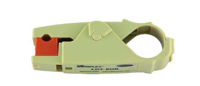 1 KOAKSIAALIKAAPELEIDEN KUORINTATYÖKALUT 7541524 Cable Stripper RG6/59 Kaapelikuorija RP65B, DG61B, RP705 ja T13 kaapeleille + F-liit.