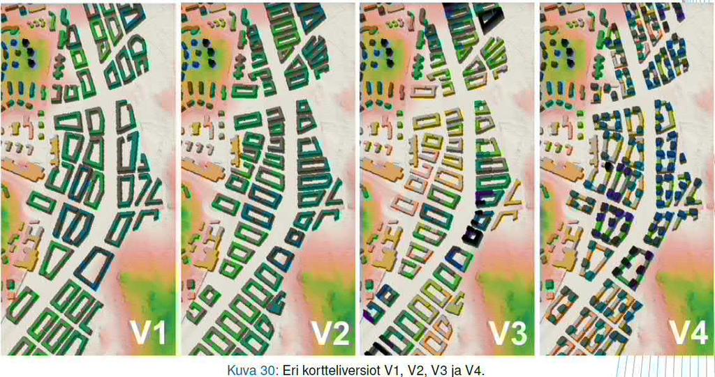 LES-mallinnetut korttelit Ilmatieteen laitoksella ja Helsingin yliopistossa tehdyn tutkimuksen mukaan bulevardikatuja ympäröivällä kortteliratkaisulla on merkitystä kaupunkibulevardien ilmanlaatuun.