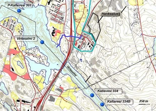 59 (136) Purkuvesistössä Kallaveden Virtasalmessa on tehty vesistötarkkailua Kallaveden yhteistarkkailussa Vuorelan jätevedenpuhdistamoon liittyen 1990-luvulle saakka.
