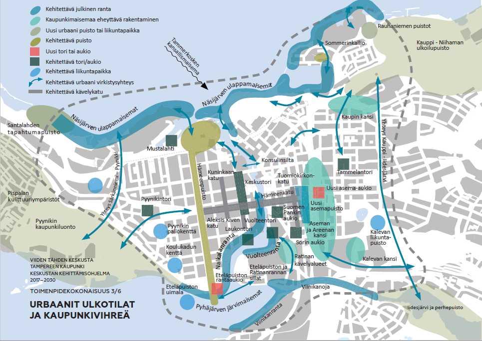 Kehitysohjelman tilannekatsaus Kehitysohjelman toteuma 2011-2017 - TA-2018 ja strategiakauden toimenpiteet KÄRKIHANKKEET: Rantareitit Keskustorin kehittäminen Pyynikintori ja Tammelantori