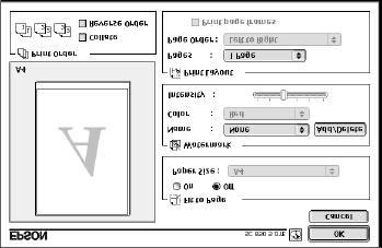6. Näpäytä OK. Näytölle palautuu tällöin valintaikkuna Page Setup. Voit määrittää kaikkiaan kahdeksan paperikokoa. Näille antamasi nimet tulevat paperikokovalikkoon, valintaikkunaan Page Setup.