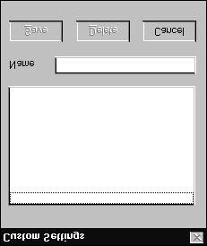 Säästä yksilöidyt asetukset näpäyttämällä Save Settings päävalikossa.