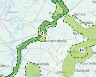 Viereisessä kuvassa Kanta-Hämeen maakuntakaavan päivitysinventoinnin 2016 yhteydessä inventoitu valtakunnallisesti arvokas Hämeen Härkätien kulttuurimaisema (kohdenumero 4).
