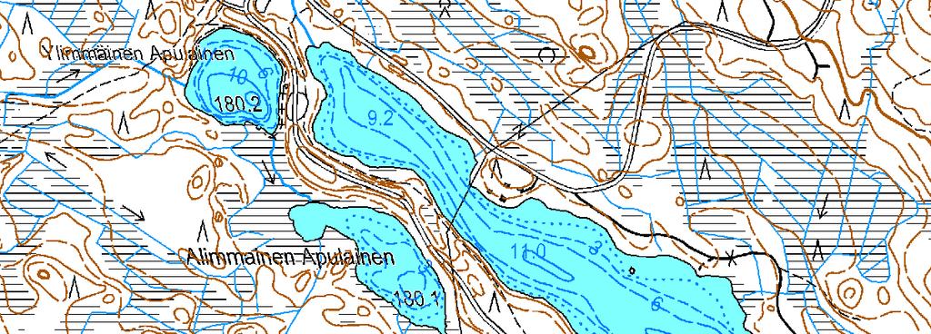 Tulosaineistot Vesiensuojeluteema II Pintavesien virtaussuunnat uomissa ja uomien ulkopuolella