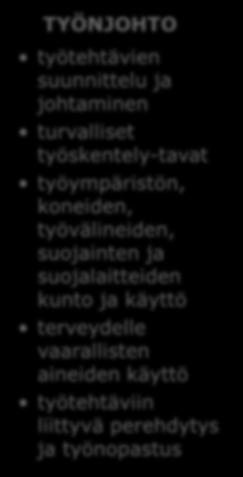 työmenetelmien soveltuvuus ja turvallisuus työtehtävien suunnittelu ja johtaminen turvalliset työskentely-tavat