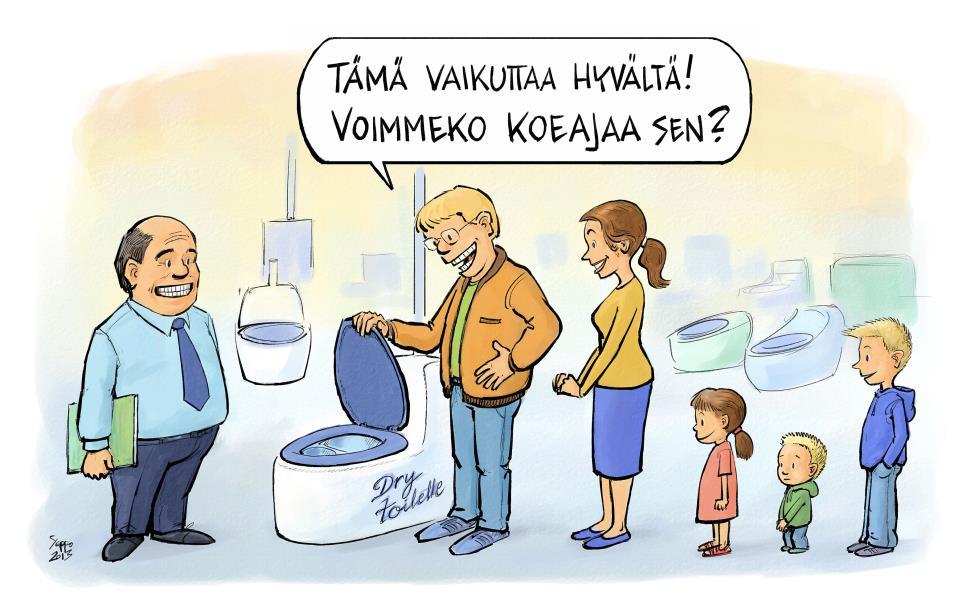 Laitemallit Kompostoiva kuivakäymälä Erotteleva kuivakäymälä Haihduttava