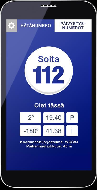 Hätäkeskuspalvelujen johtaja Marko Nieminen Digian kehittämä 112 Suomi -sovellus välittää soittajan sijaintitiedon