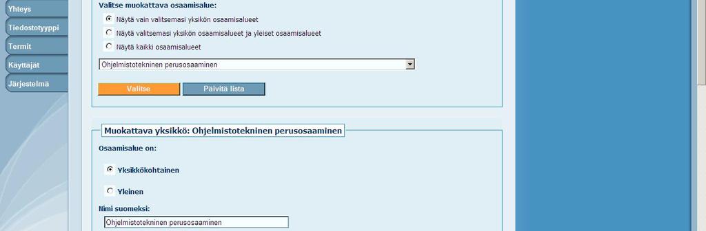 osaamisalueet ja sitten