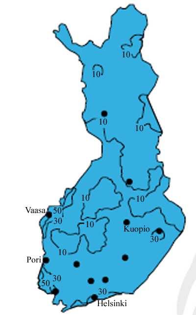 KUVIO 5 Keskimääräinen Suomen pohjavesien