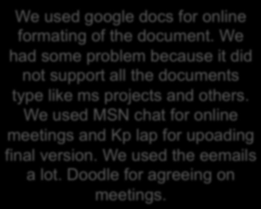 We had some problem because it did not support all the documents type like ms
