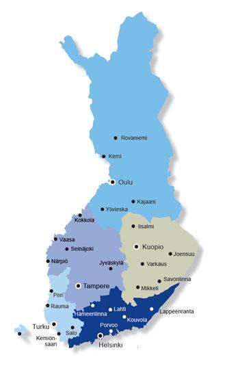 ESAVIn työsuojelun vastuualueen henkilöstö Helsinki 128 Hämeenlinna 13 Kouvola 9 Lahti 17 Lappeenranta 16 Porvoo 2 Kuopio 2* Mikkeli 1* Oulu 1*