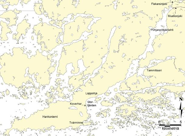 3 Vesistötiedot 3.1 Yleiskuvaus Koverharin satama sijaitsee Storfjärdenin länsilaidalla.